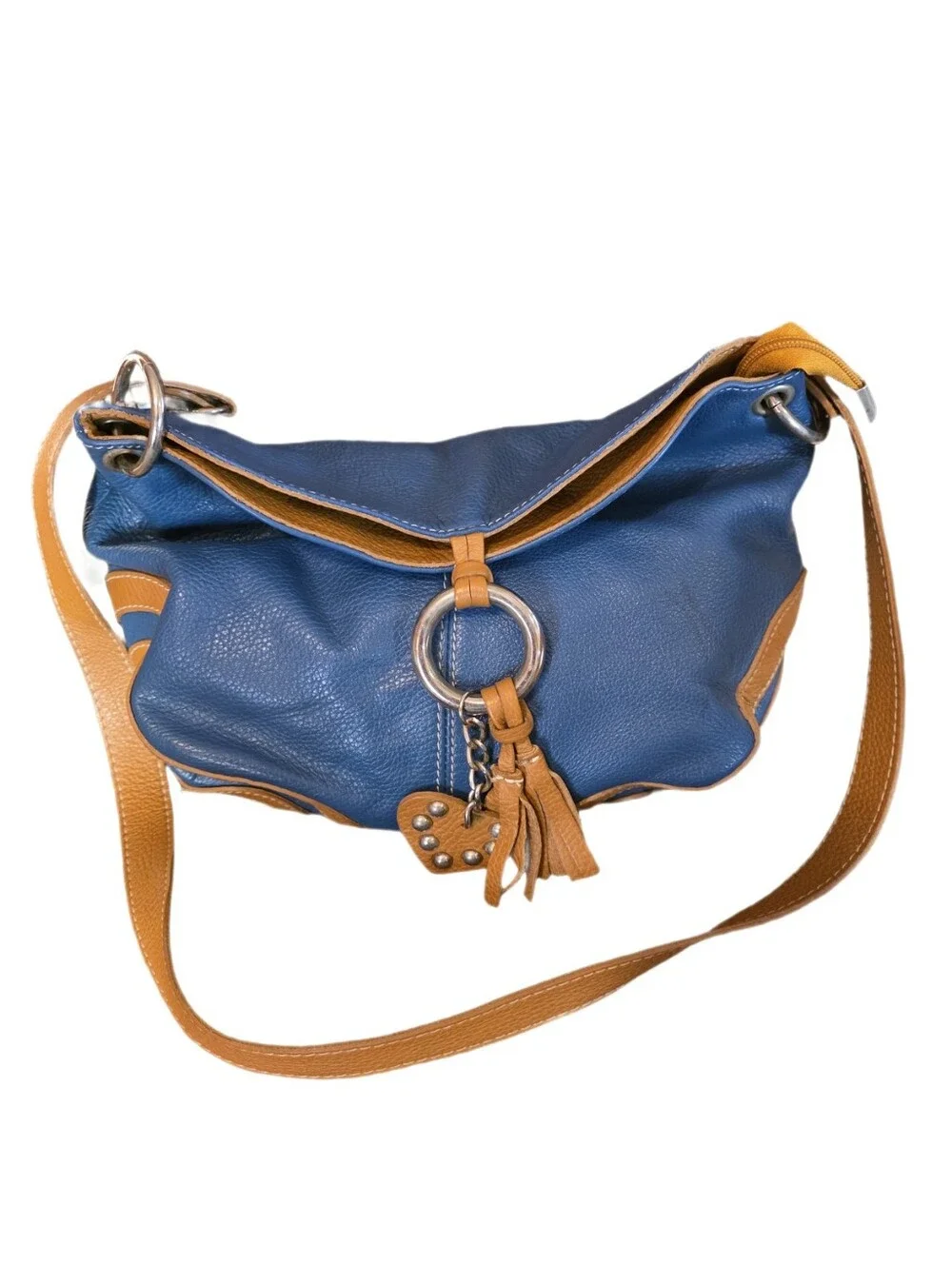 Vintage Italian Leather Shoulder Bag Hobo - Unbranded Vera Pelle
